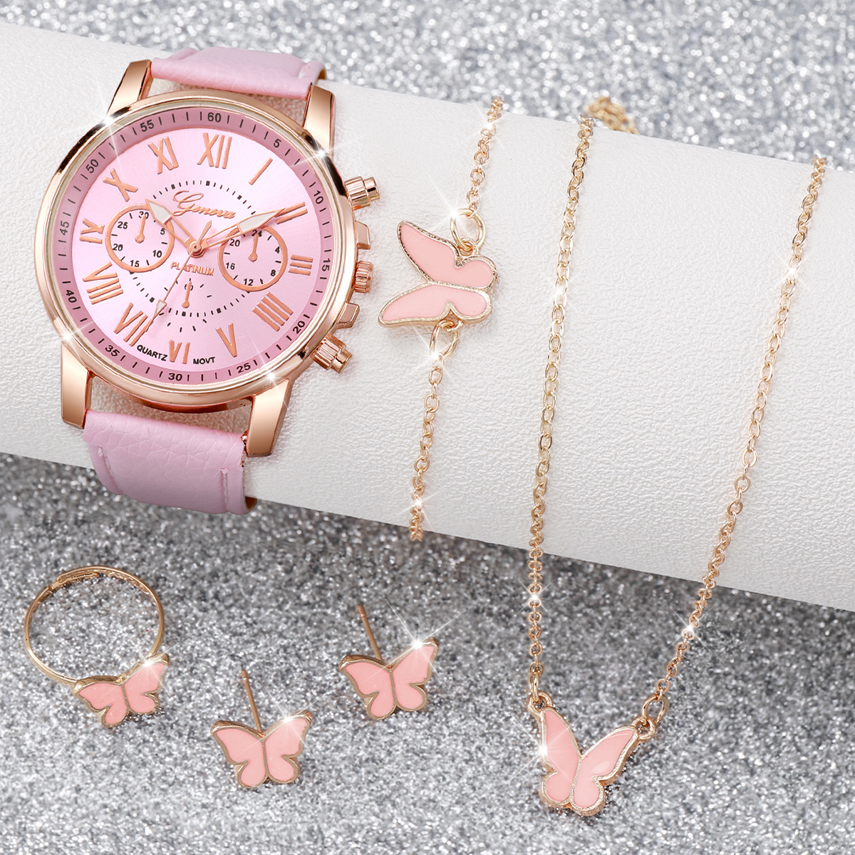 6PCS/Set Fashion Women Watches - Mystery Jewelry Jar Watches 评论和价格