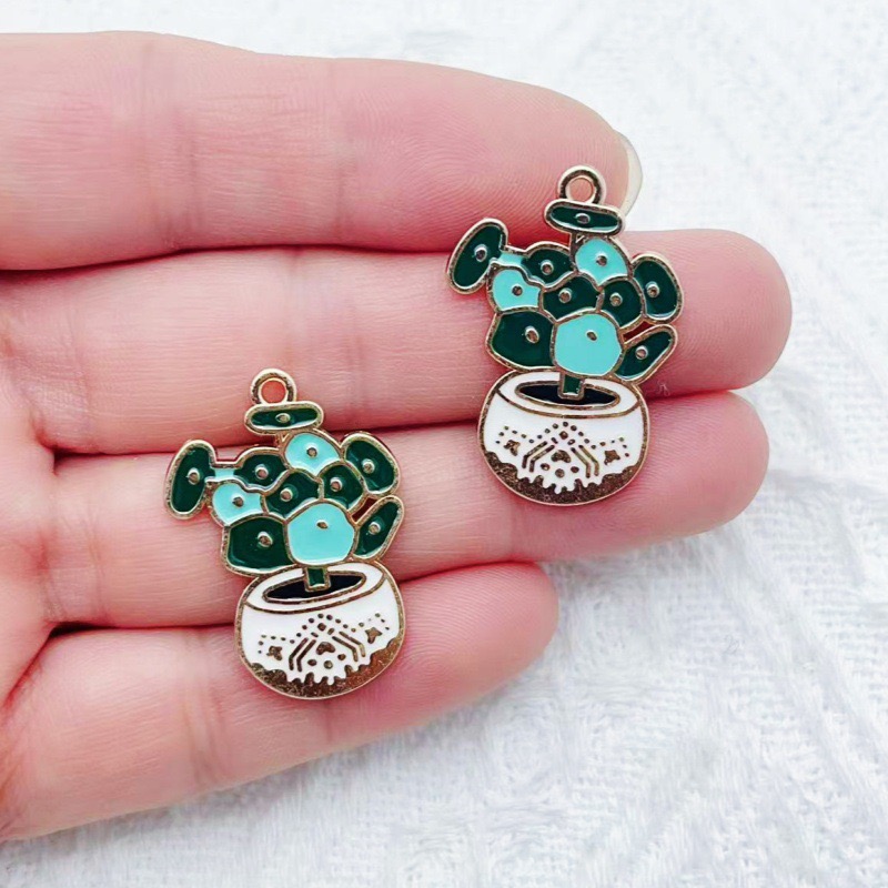 10pcs Cactus Plant Oil Drop Al - Jewelry & Watches Review 评论和价格