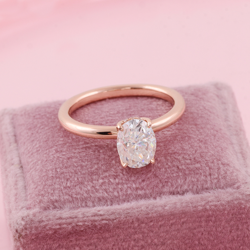 Provence 925 Silver Hidden Hal - Moissanite Ring 评论和价格