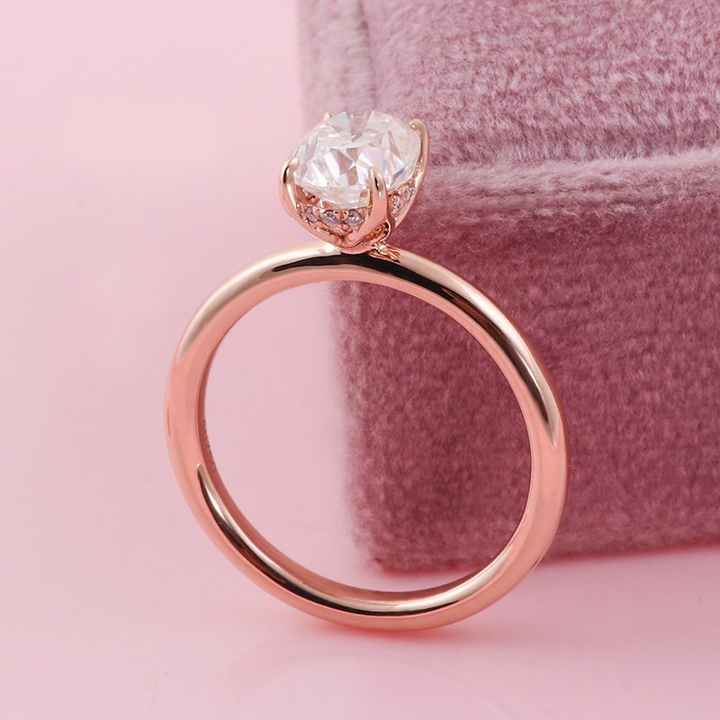 Provence 925 Silver Hidden Hal - Moissanite Ring 评论和价格