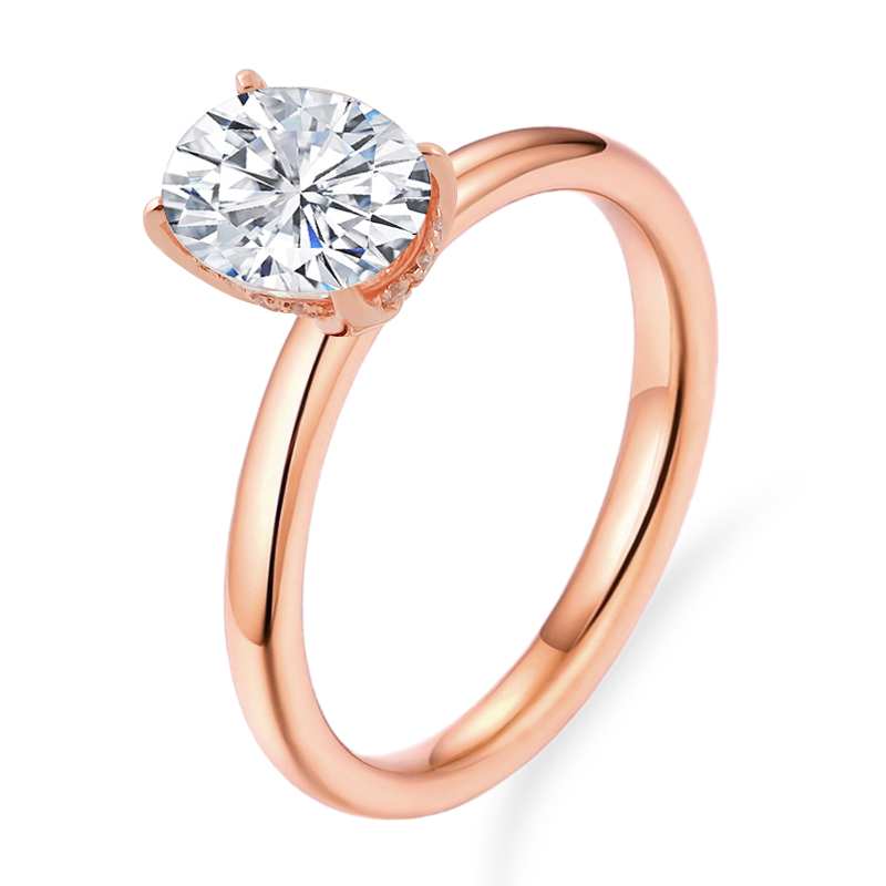 Provence 925 Silver Hidden Hal - Moissanite Ring 评论和价格