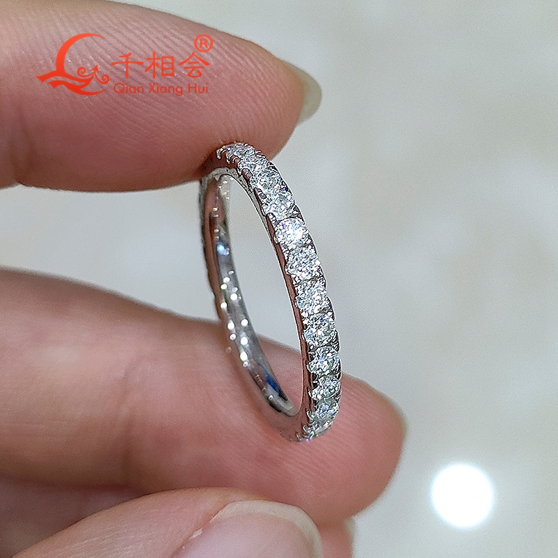 soild 10k 14k 18k gold 2mm Moi - Moissanite Ring 评论和价格