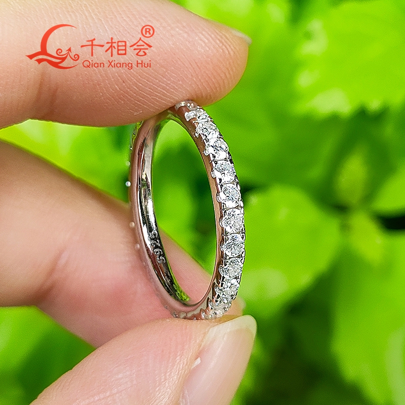 soild 10k 14k 18k gold 2mm Moi - Moissanite Ring 评论和价格