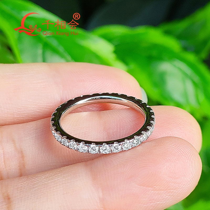soild 10k 14k 18k gold 2mm Moi - Moissanite Ring 评论和价格