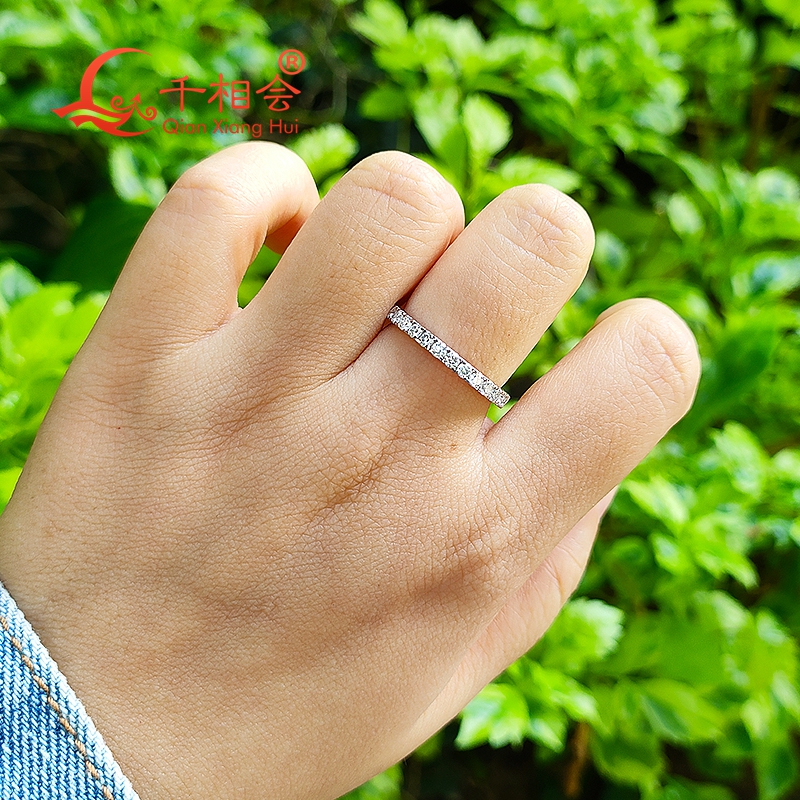 soild 10k 14k 18k gold 2mm Moi - Moissanite Ring 评论和价格