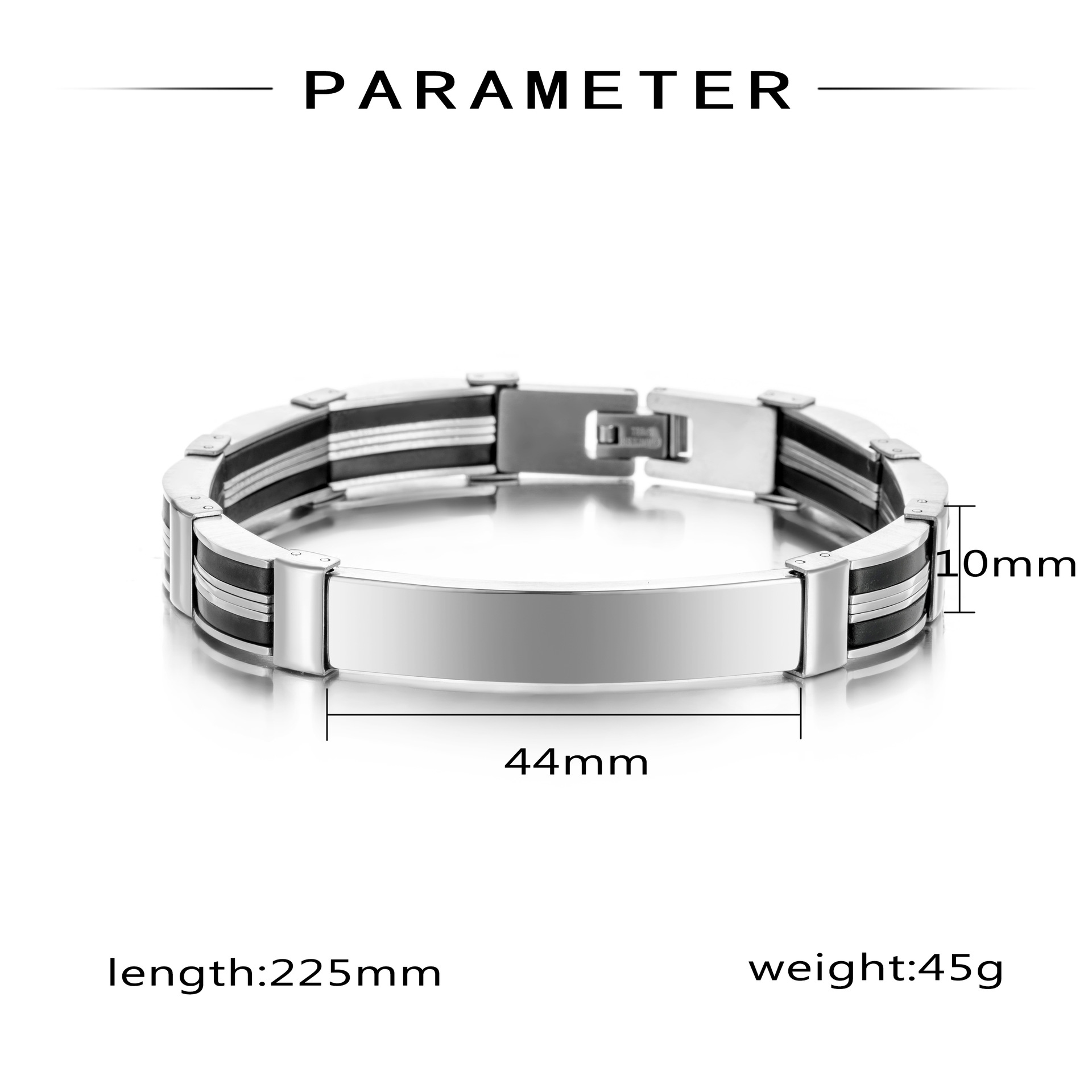 Punk Custom TEXT Name Men Stai - Jewelry Watches Men 评论和价格