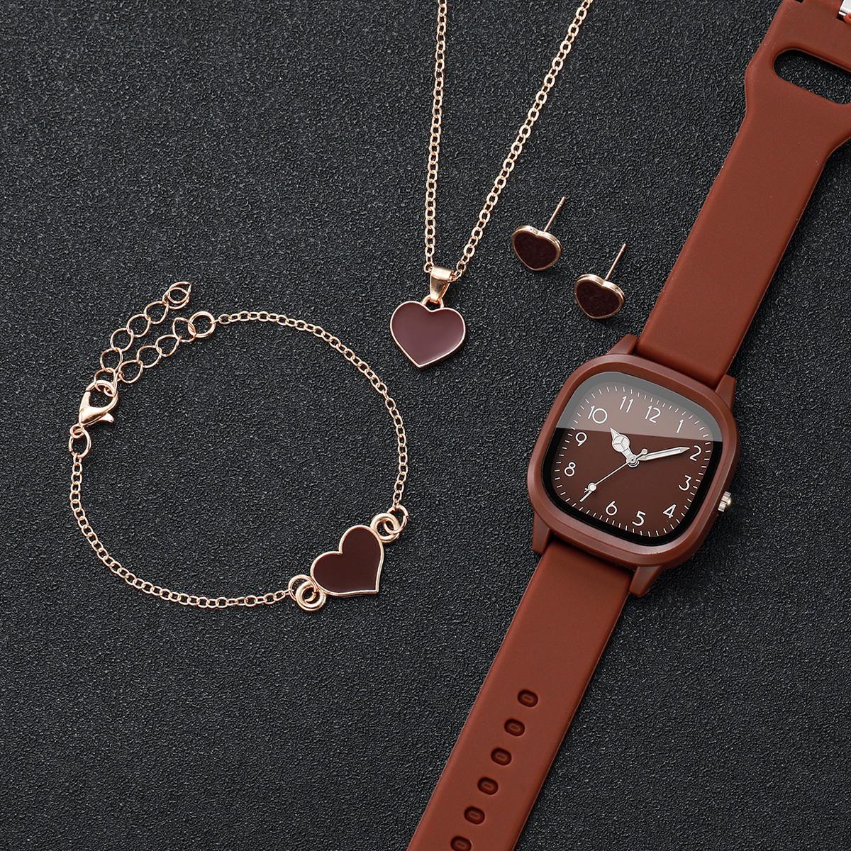 5PCS Fashion Women Watches Hea - Jewelry Watches For Kids 评论和价格