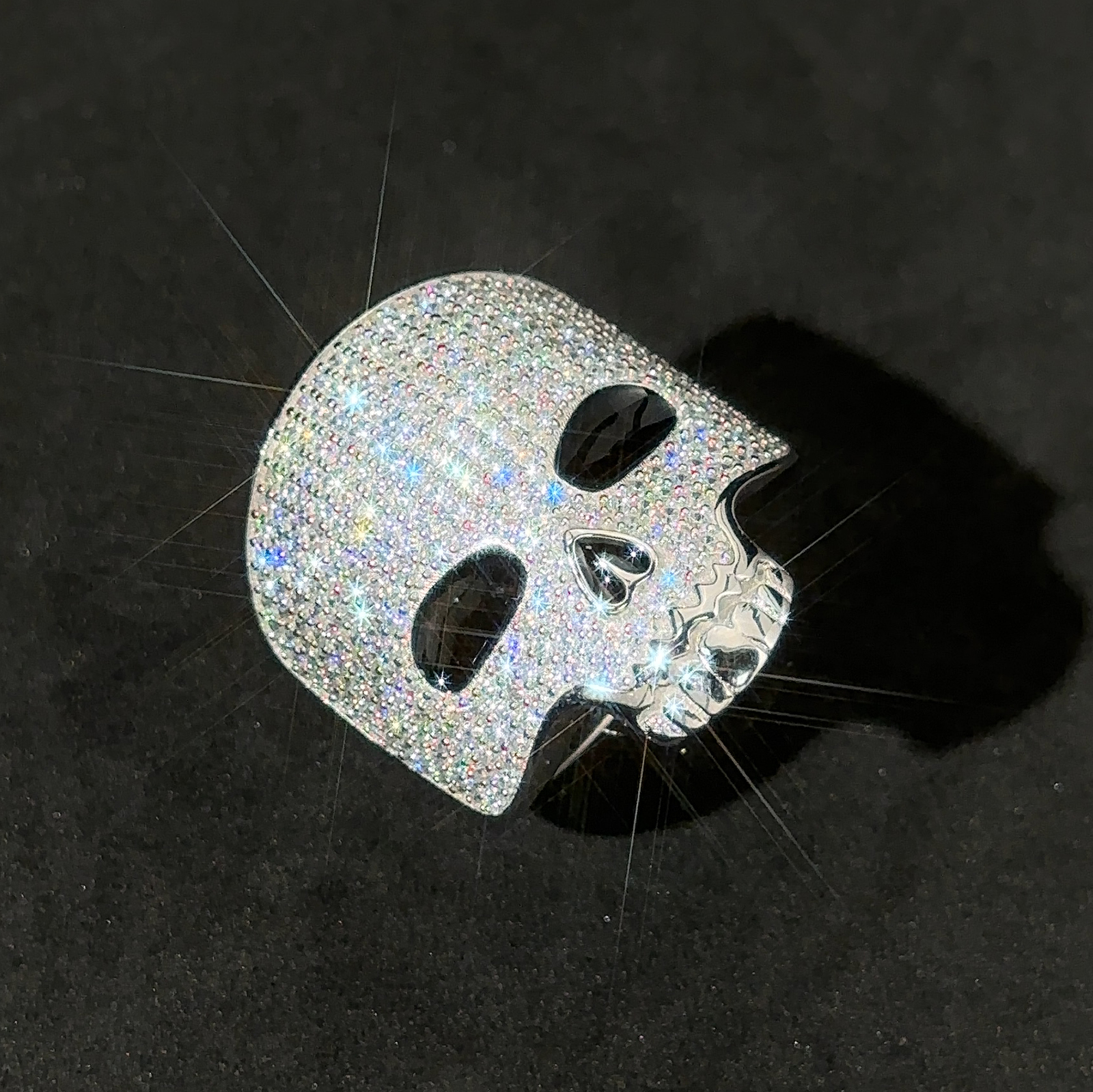TUHE Unisex 925 Silver Skeleto - Moissanite Ring 评论和价格