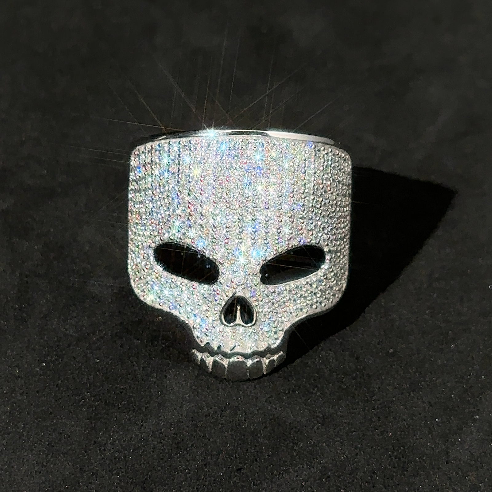 TUHE Unisex 925 Silver Skeleto - Moissanite Ring 评论和价格