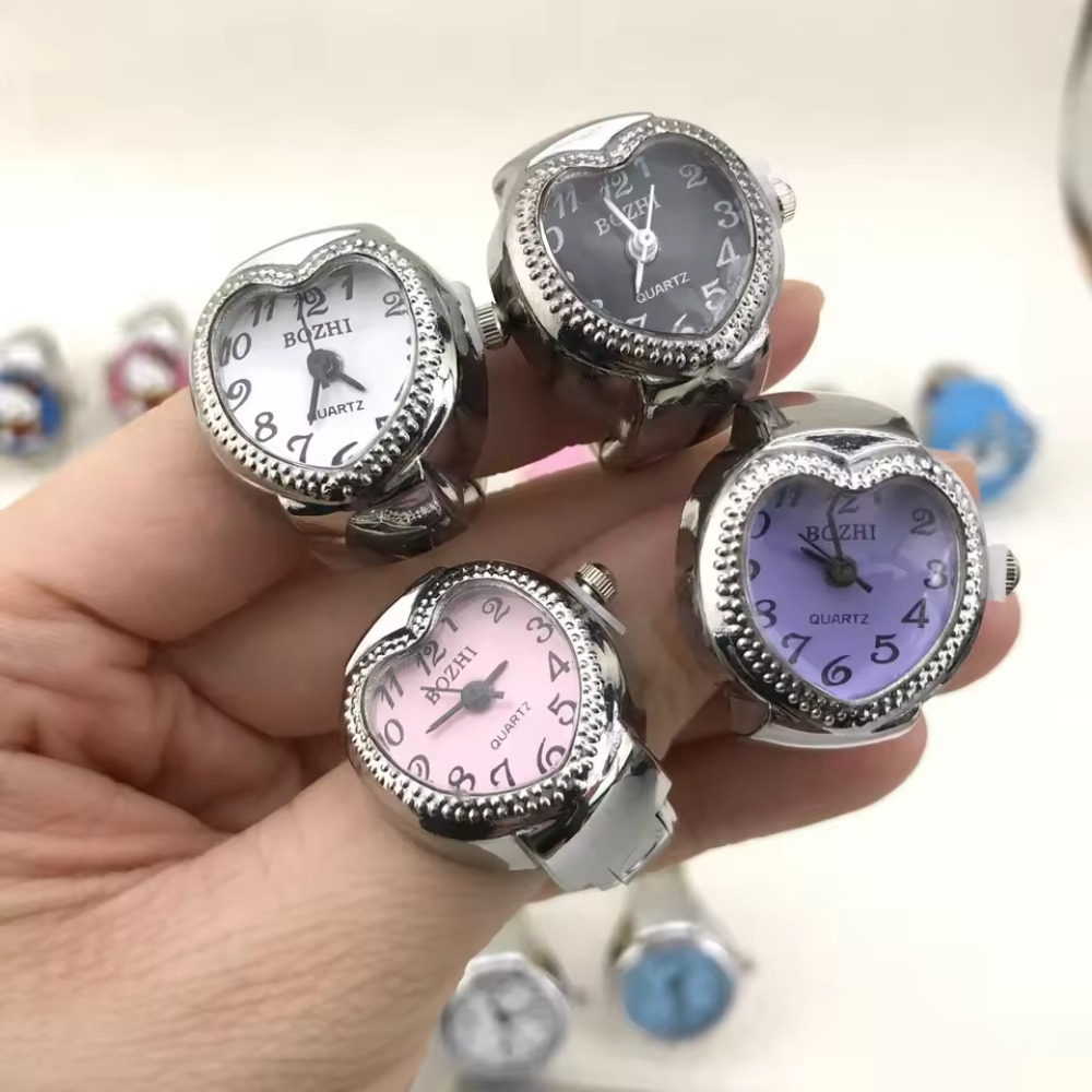 Heart Design Mini Finger Watch - Jewelry Watches Men 评论和价格