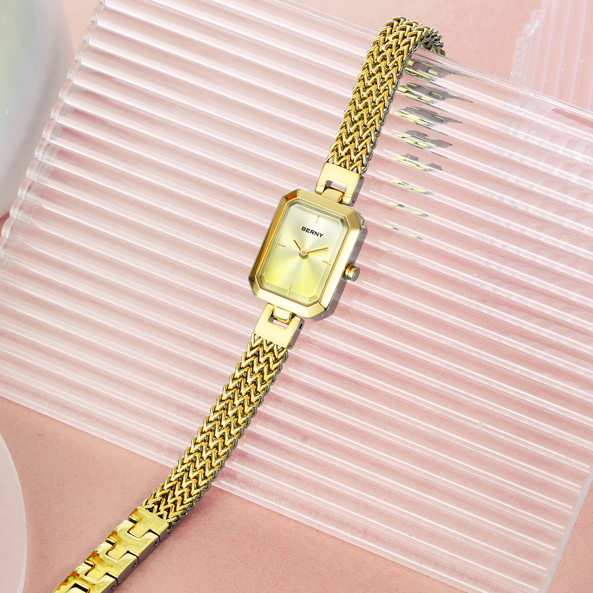 BERNY Gold Watch for Women Min - Mystery Jewelry Jar Watches 评论和价格