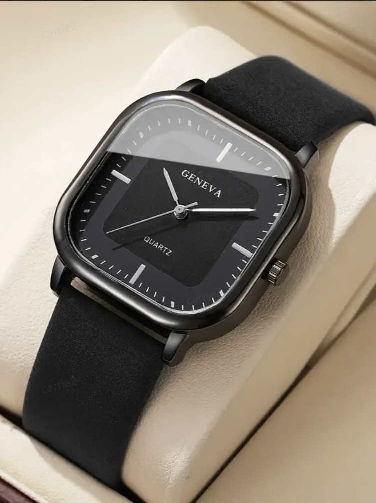 No gift box; men's leather str - Jewelry Watch 评论和价格
