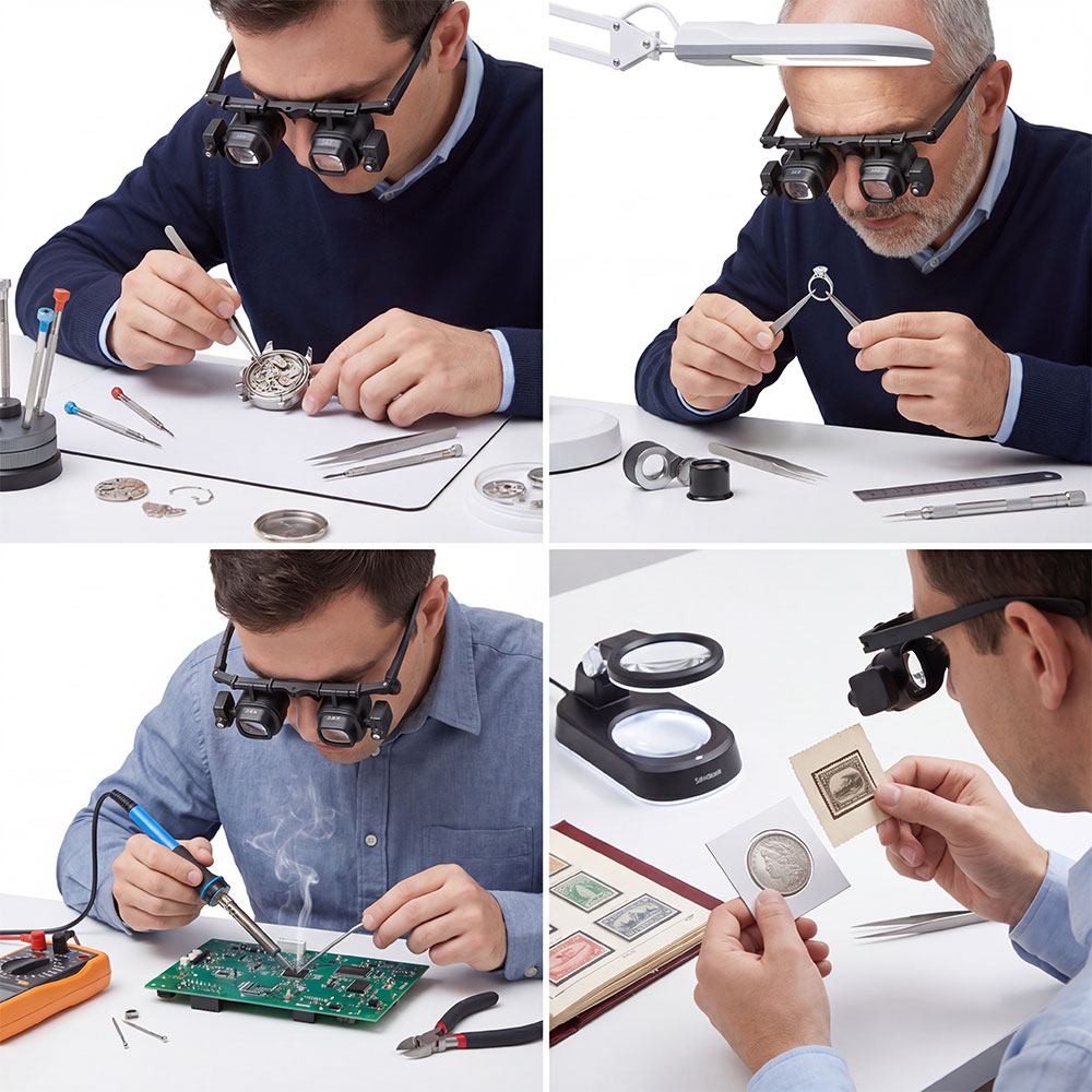 Portable 2X-24X Headband Magni - Jewelry Eyewear Watches & Accessories 评论和价格
