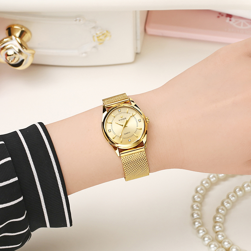 WWOOR Luxury Brand Dress Gold  - Jewelry Diamond Watches 评论和价格