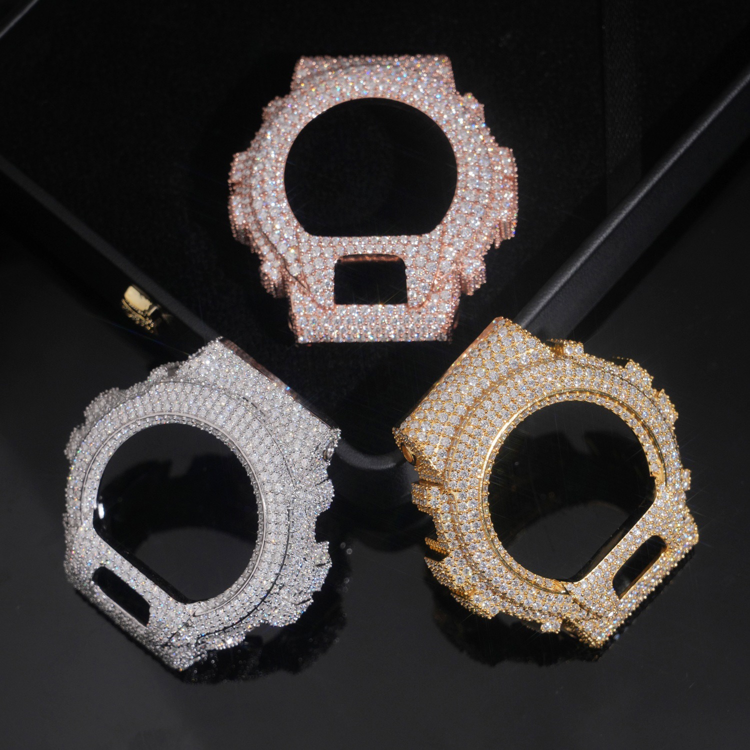 Bling Hip Hop Watch Case: Iced - Jewelry Watches Men 评论和价格