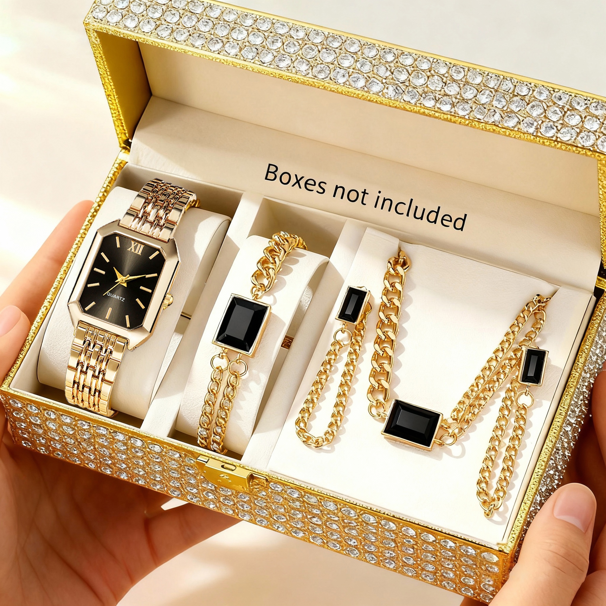 5PCS/Set Elegant Rectangle Wom - Jewelry Watches For Kids 评论和价格
