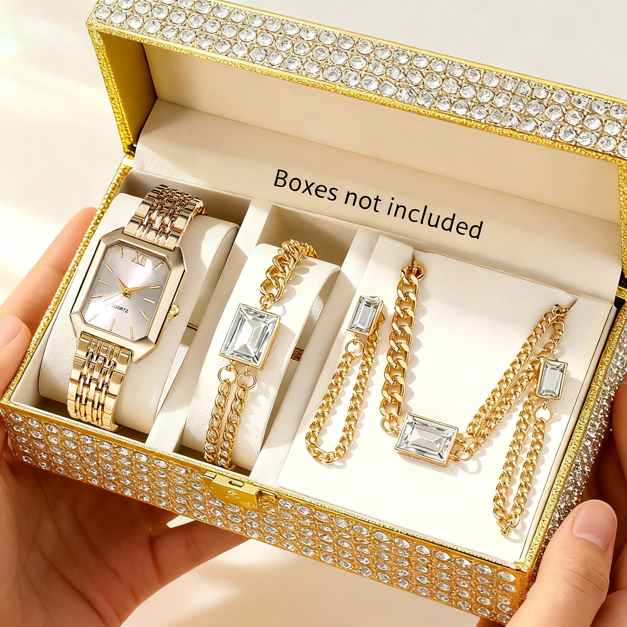 5PCS/Set Elegant Rectangle Wom - Jewelry Watches For Kids 评论和价格