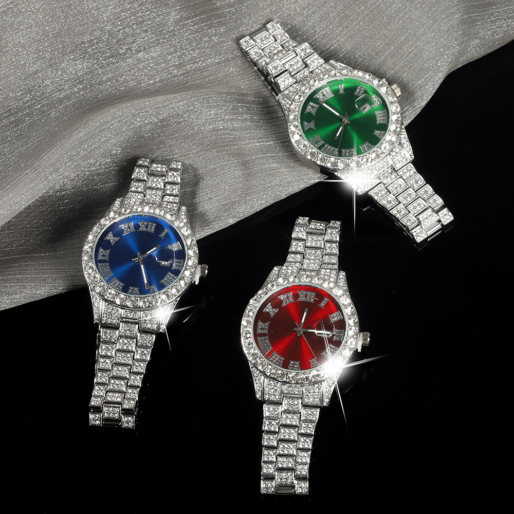 New Punk Men Watch Iced Out Di - Jewelry Watches Men 评论和价格