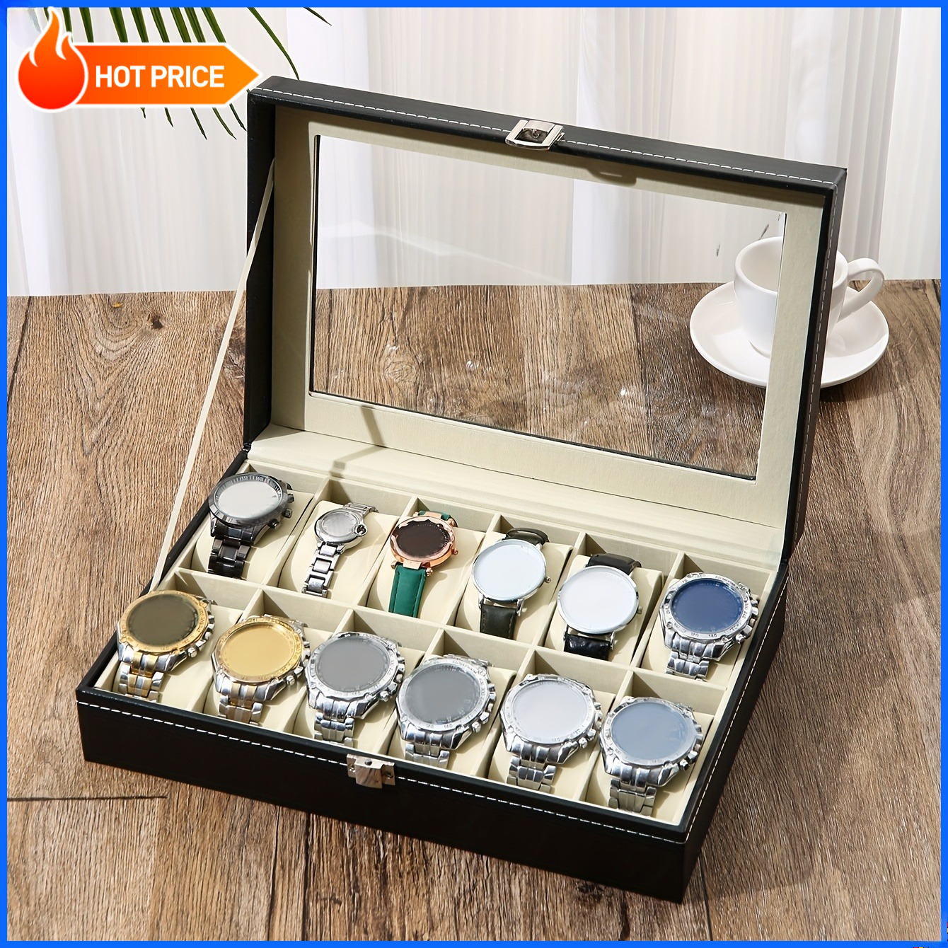 A Faux Leather Watch Storage B - Jewelry Box That Holds Watches 评论和价格