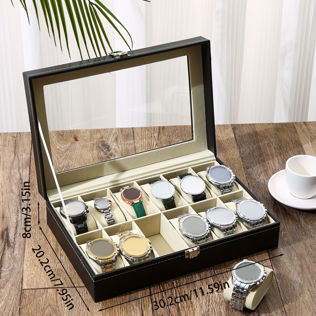 A Faux Leather Watch Storage B - Jewelry Box That Holds Watches 评论和价格
